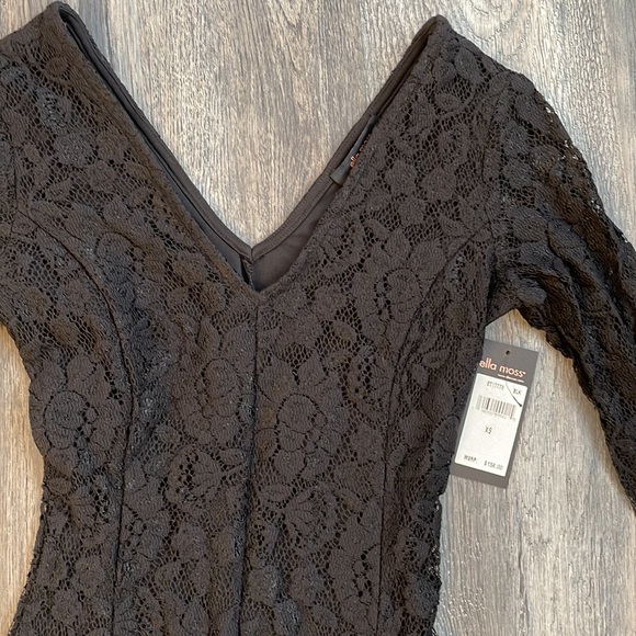 Ella Moss black lace bodysuit NWT size XS - Picture 2 of 4